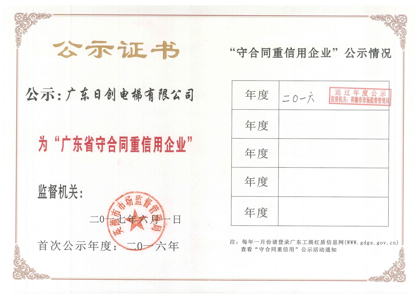 守合同重信用2016